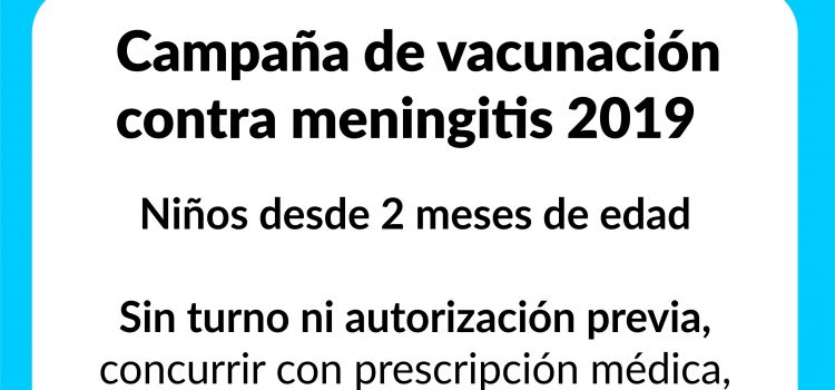 Campaña de Vacunación contra Meningitis 2019