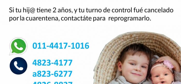 #Coronavirus: Controles a bebés y niñ@s de hasta 24 meses durante la cuarentena