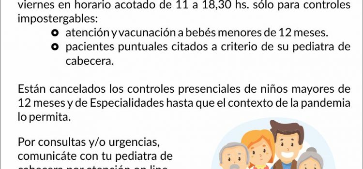 #Coronavirus: Atención limitada para pacientes puntuales