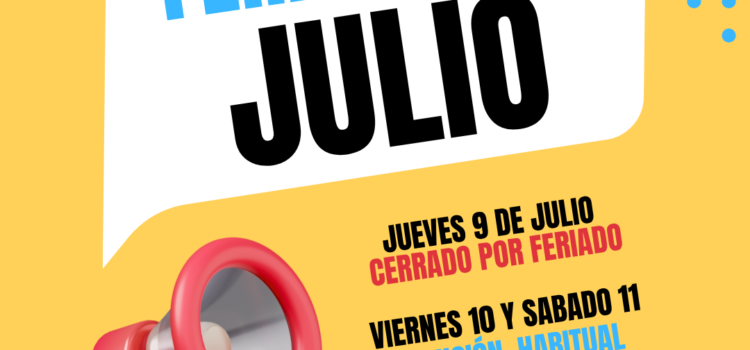 Para agendar! feriado 9 de julio 2026 Para agendar! feriado 9 de julio 2026